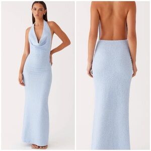 NWT Peppermayo Anella Maxi Dress in Blue 10